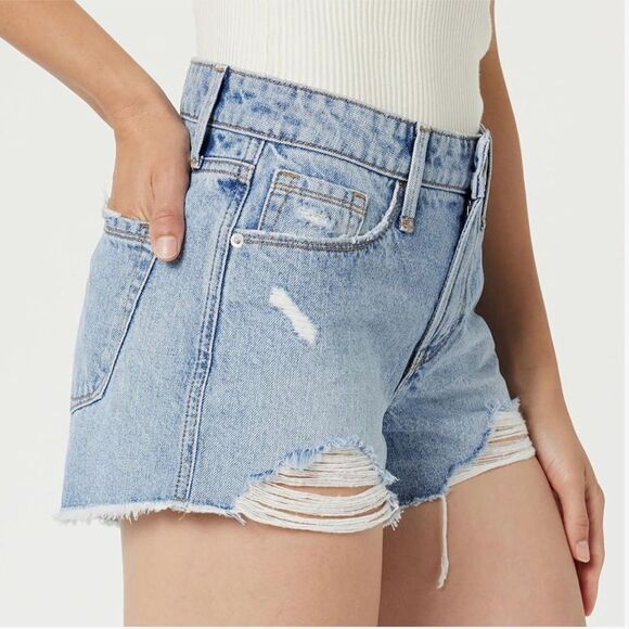 The Drop Women's Arin Distressed Denim Short New - Picture 1 of 5